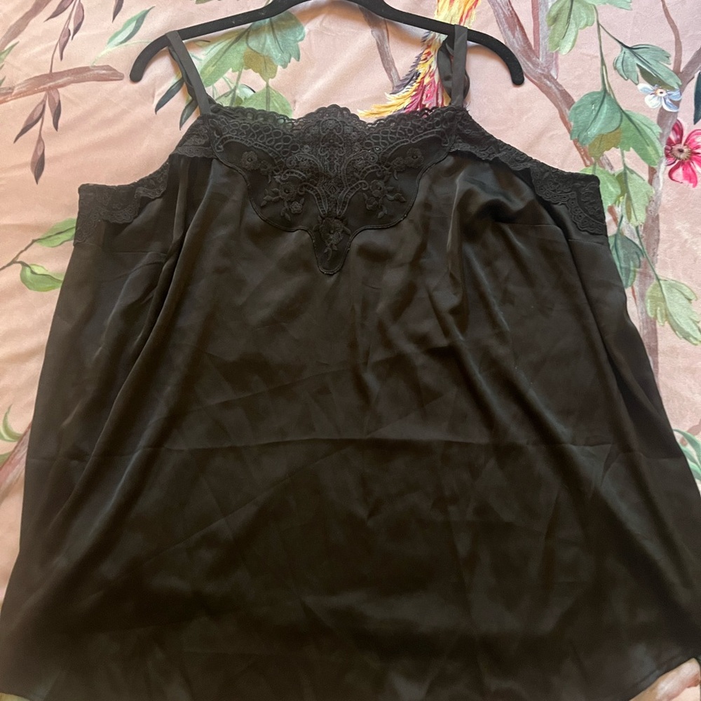 Torrid Sophie collection Black Lace Trim Camisole size 1X